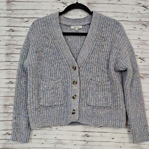 Madewell Speckled Gray Cardigan Sweater